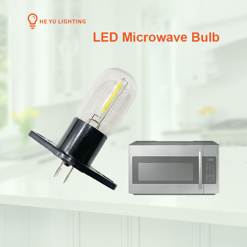 How does the LED microwave bulb improve lighting effects and energy efficiency?
