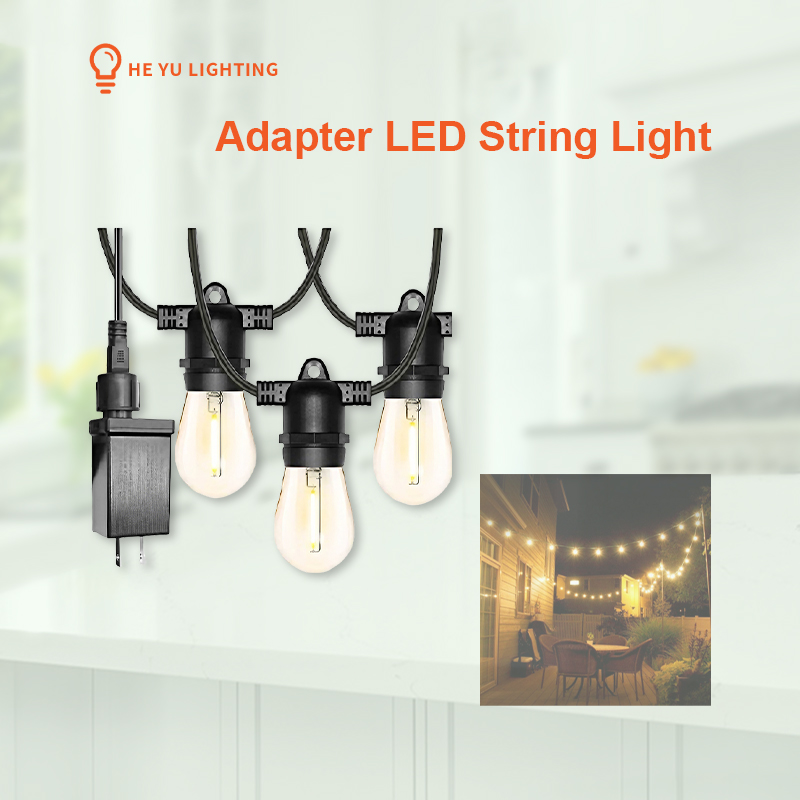 How do adapter LED string lights maintain stable battery life after rainy days?