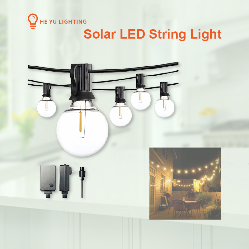 Can the brightness of a solar LED string light be adjusted, and how does it meet the needs of different scenarios?
